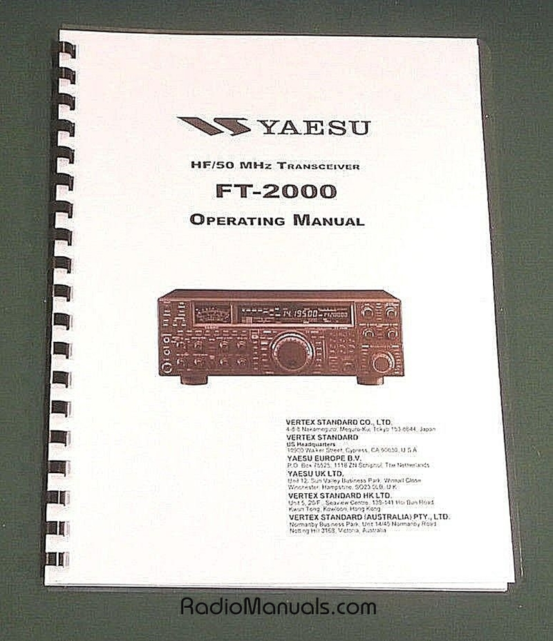 Yaesu FT-2000 Operating Manual - Click Image to Close